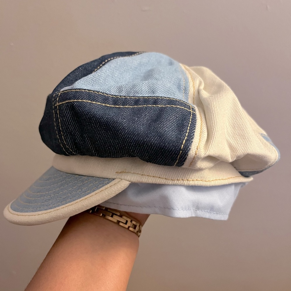 Multicolor Denim Cabbie Hat